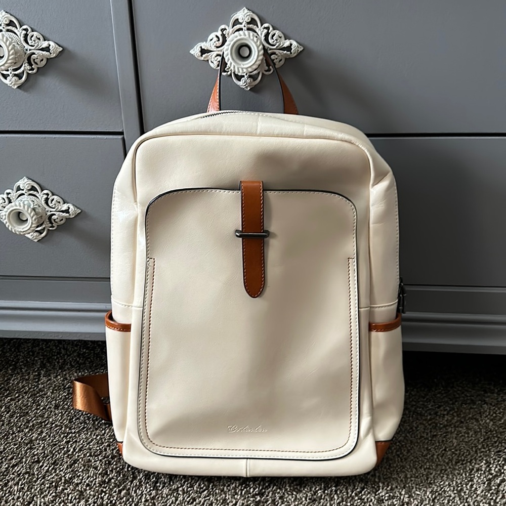 Bostanten Cream & Brown Backpack